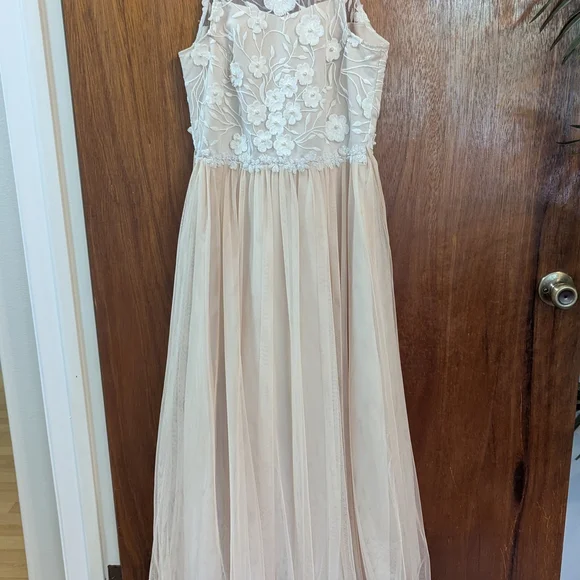rare editions floral lace dress Rare Editions Little Girls All-Over Sequin Soutache Social Dress - Blush